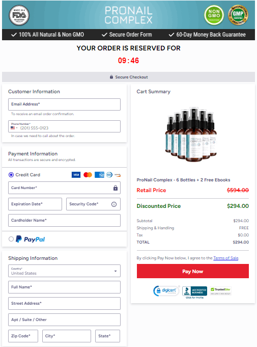 pronail complex-order-page